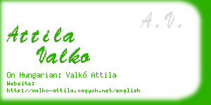 attila valko business card